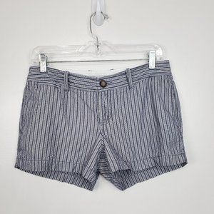 Old Navy Striped Low-Rise Blue White Shorts Size 4